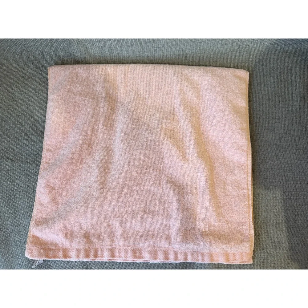 Set of 3 Vintage Avanti Peach Lace Trim Towels Romantic Cottage Bath Decor 30x16